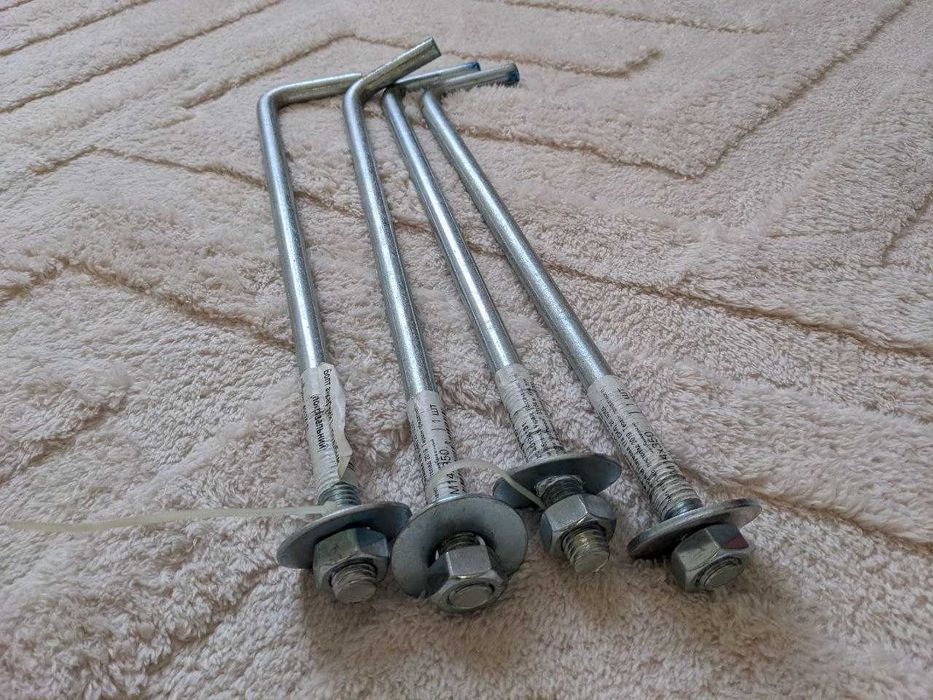 Болт анкерний L-подібний покрівельний 14x350 мм