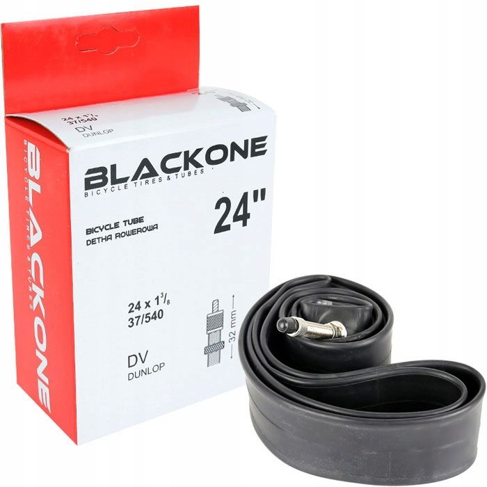 Black dętka rowerowa 24 x 1 3/8 DV 32mm wózka inwalidzkiego 37-540