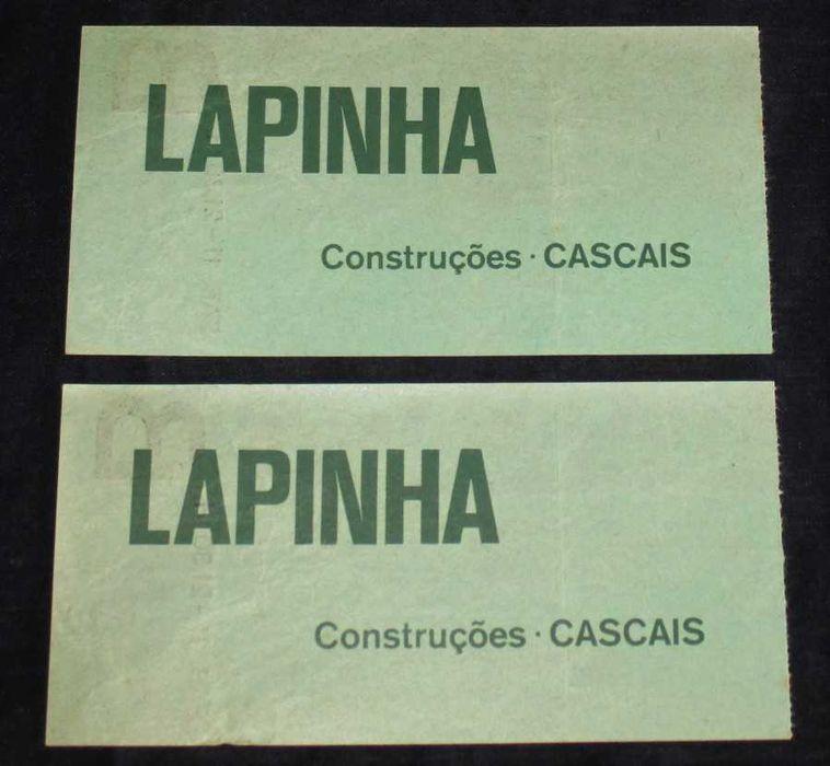 Bilhetes 2.º Festival Internacional de Jazz de Cascais 1972