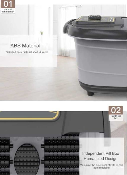 Jinkairui Массажер для ног с подогревом 12 роликов Стерилизация