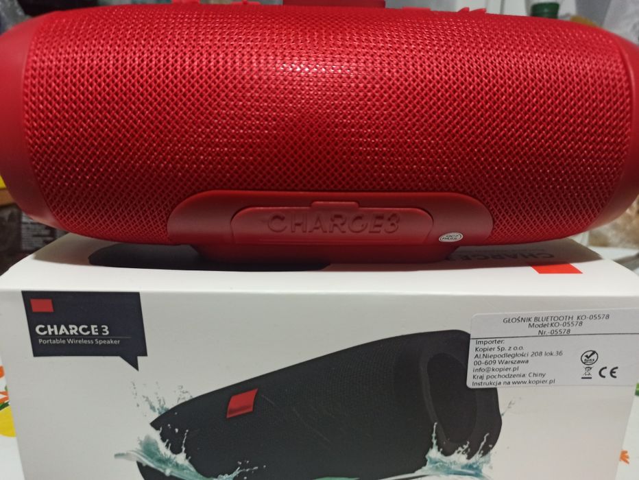 Głośnik charge 3 czerwony nowy