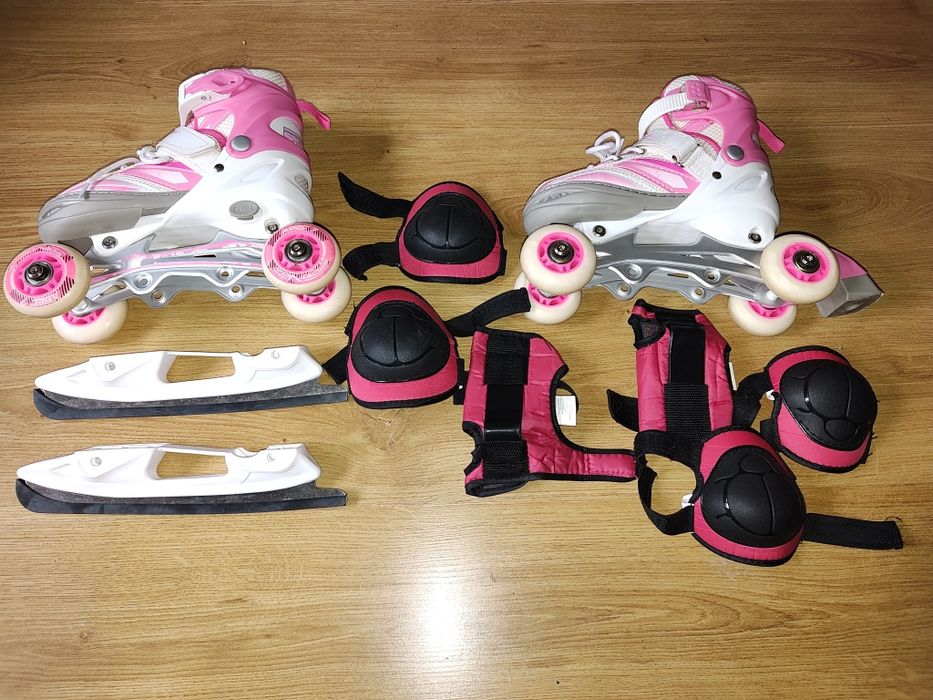 Łyżworolki z opcją zmiany na wrotki