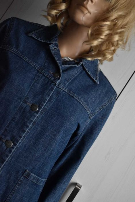 Kurtka jeansowa S M 36 dżinsowa ramoneska katana bluza denim prosta