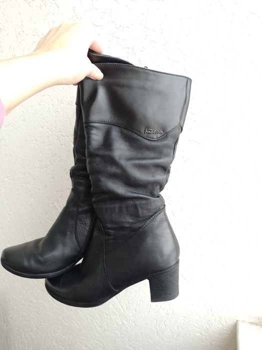 Чоботи шкіряні жіночі, єврозима, 23,5 см