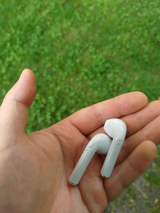 Безпровідні навушники headphones wireless pair white AirPods 1/2 білі