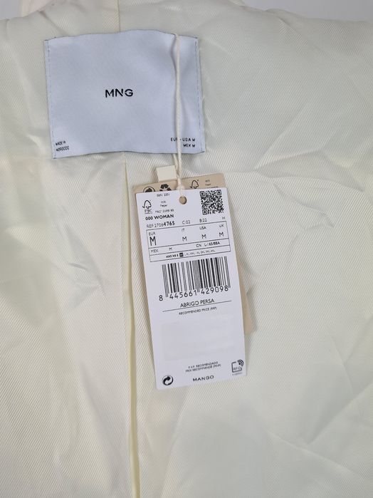 Płaszcz przejściowy Persa damski ecru rozmiar M