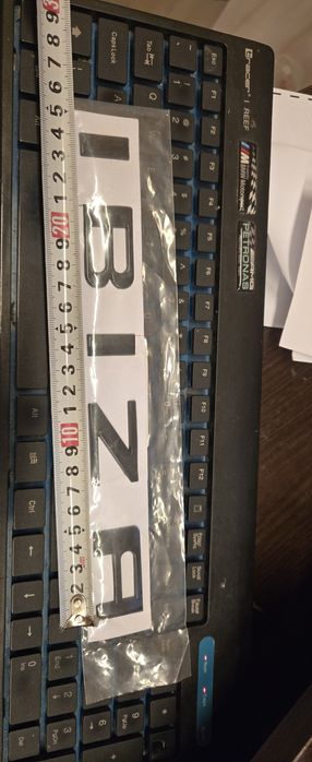 Napis czarny połysk znaczek emblemat Ibiza