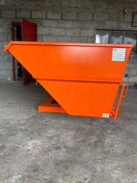Kontener samowyładowczy 2 m3, mulda, koleba, pojemnik na odpady.