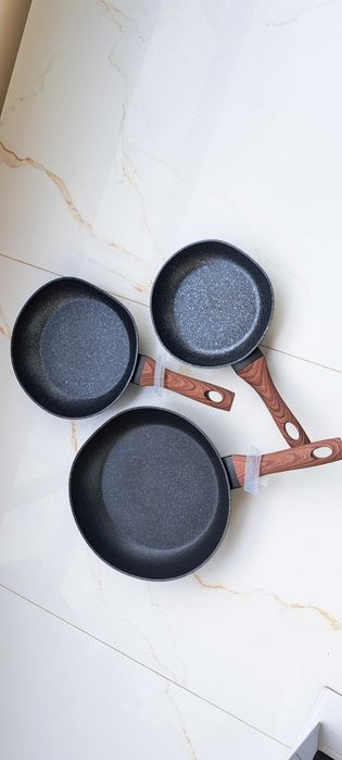 Zestaw Patelni 3 Elemnetowy  Berlinger Haus Ebony Rosewood granitowe