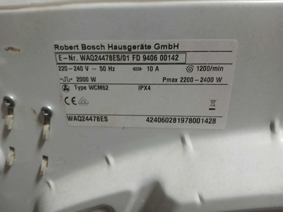 Válvula solenóide de 2 vias. Máquina de lavar Bosch, Siemens, Balay