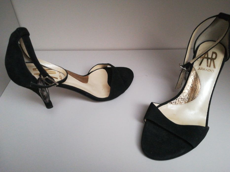 Skórzane welurowe buty