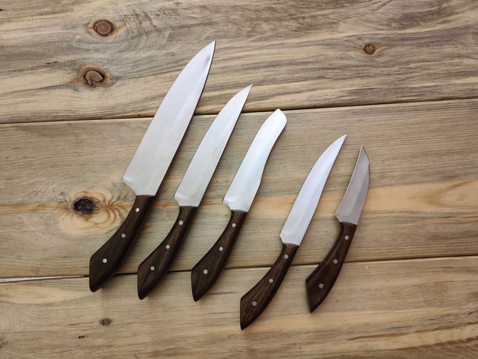 Кухонний набір ножів ручна робота 95х18 59hrc \ Лисячий Хвіст набор