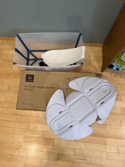 Stokke Flexi Bath XL + stojak + wkładka dla noworodka