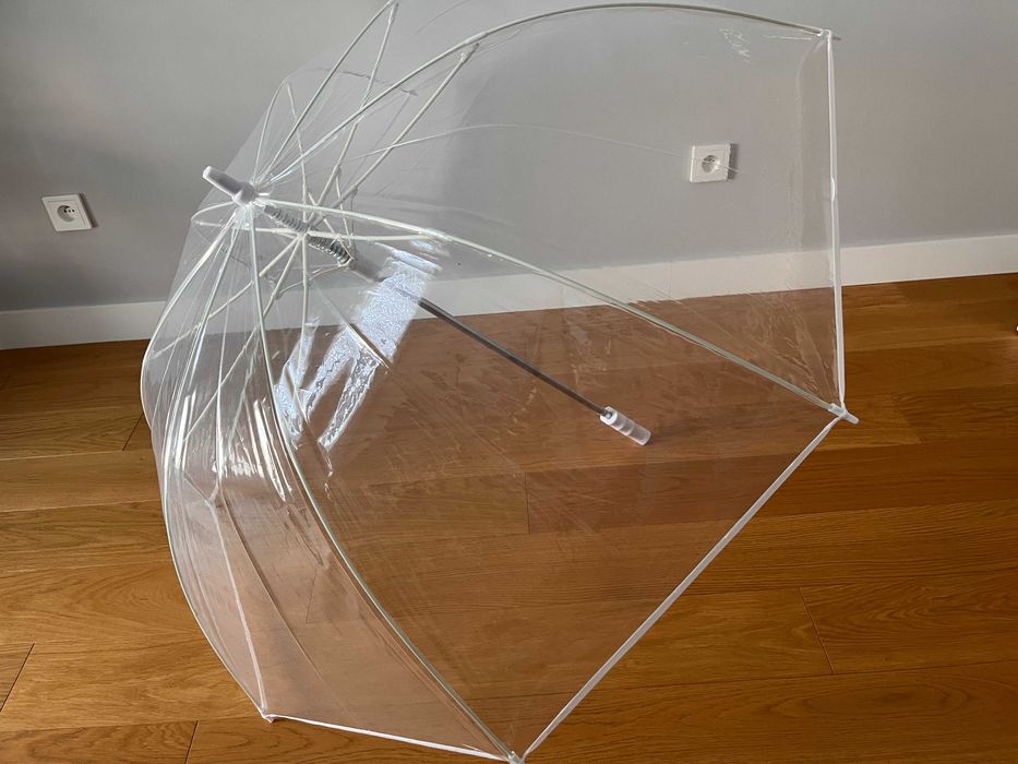 Smati parasol przezroczysty 124 cm srednicy - wesele para młoda