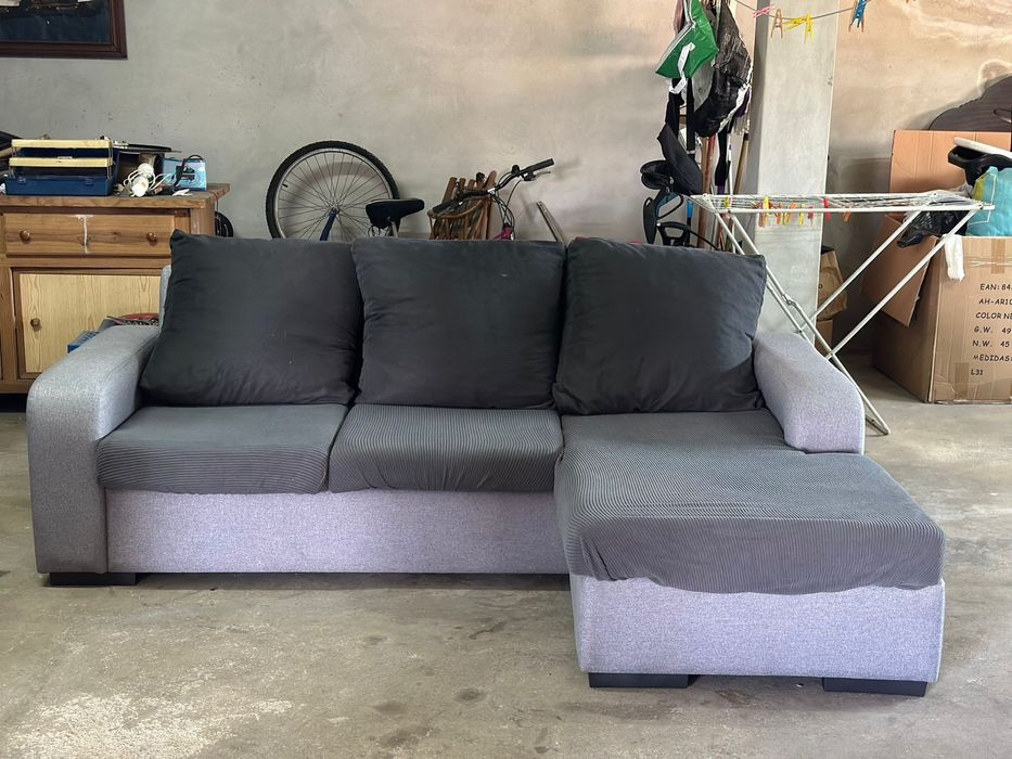 Sofa cinzento 3 lugares