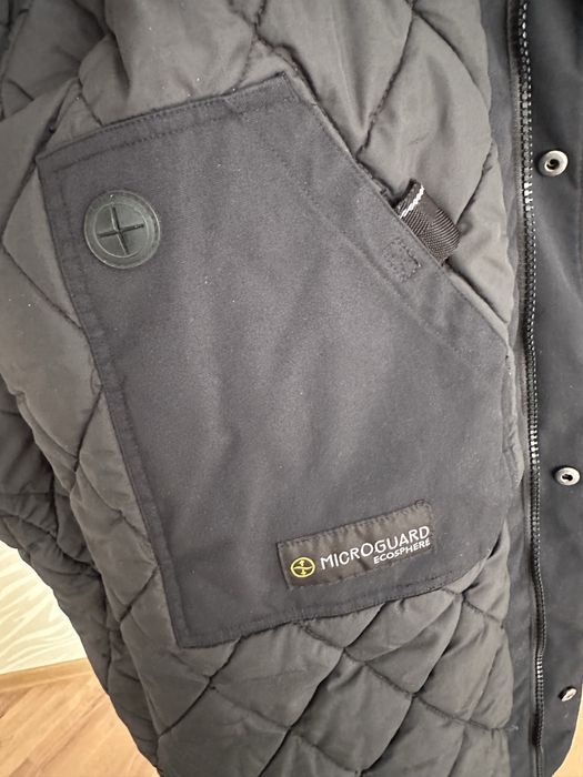 Куртка зимняя мужская парка ,в живую черного цвета