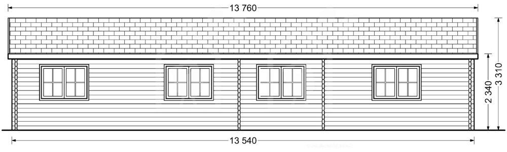 Casa de Madeira Pré-fabricada de 102,6 m2