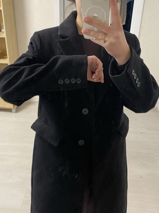 Пальто H&M чорне довге