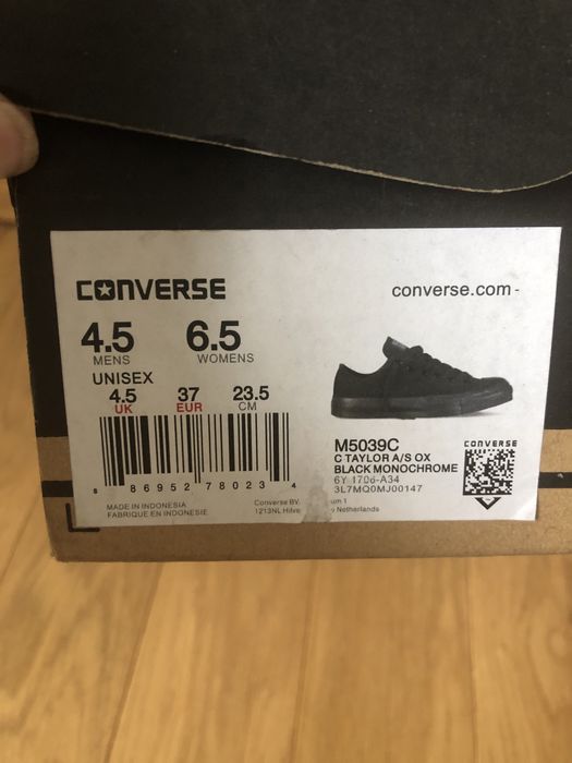 Converse C.Taylor A/S Ox czarne rozm.37