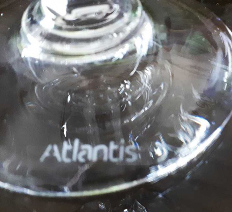 Taças de champanhe em cristal Atlantis sem uso