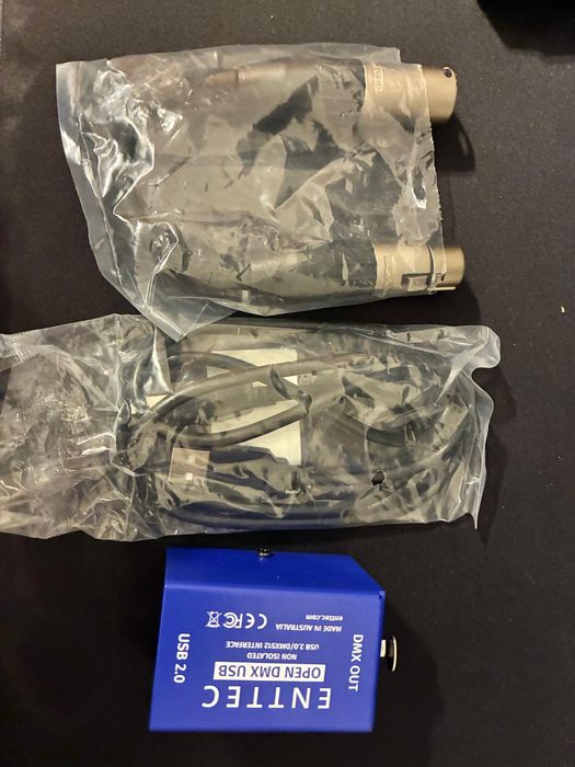 Enttec Open DMX USB Interface + pro snake DMX Adapter M-F