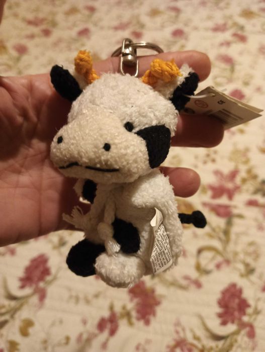 Porta-chaves novo com vaquinha em peluche
