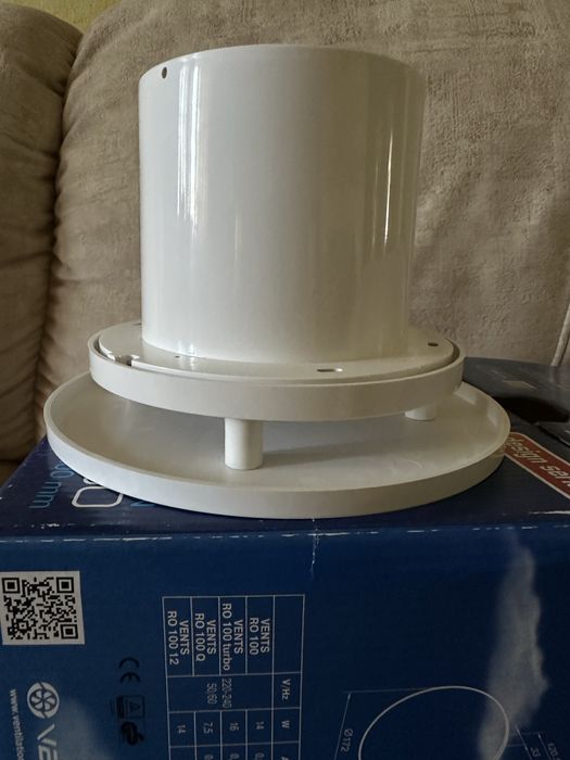 Витяжний вентилятор Вентс РО 100 круглий білий