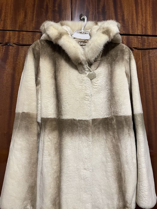 Полушубок o’suel з стриженої шиншили та норки (ІДЕАЛЬНИЙ СТАН)