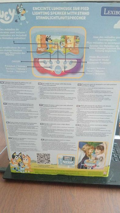 Coluna de Som Infantil Bluey LEXIBOOK c/ 2 Microfones