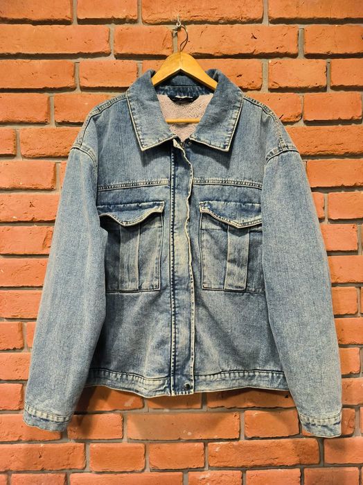 Kurtka Dżinsowa Ocieplana F&F Jasnoniebieska Katana Męska