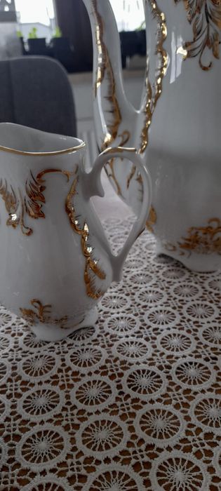 Garnitur do kawy Rococo Anna 6 os. Porcelana Ćmielów