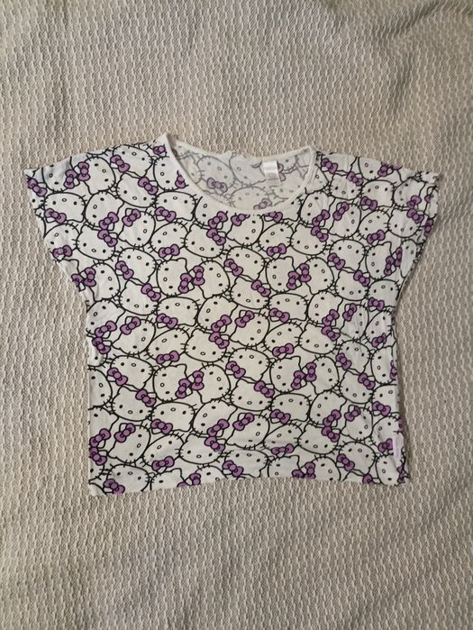Biały crop top Hello Kitty sanrio H&M 170 cm