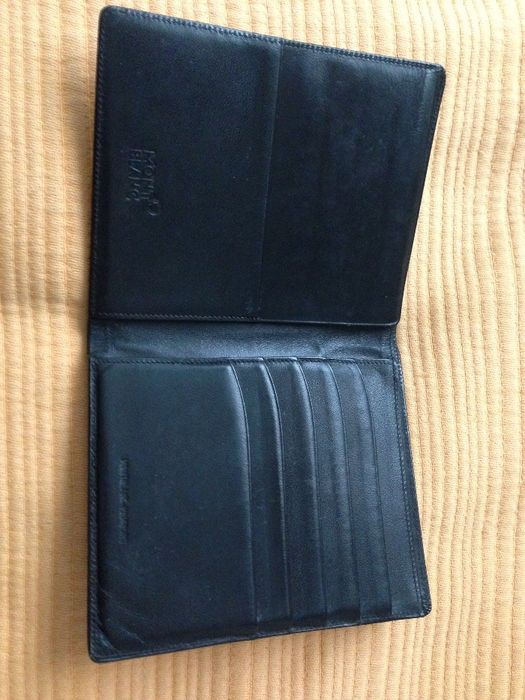 Carteira Montblanc homem pele preta original