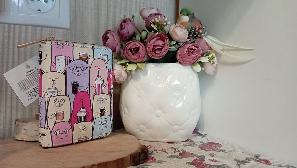 Гаманець,новый кошелек стильный,молодежный,подростковый,коты,котики