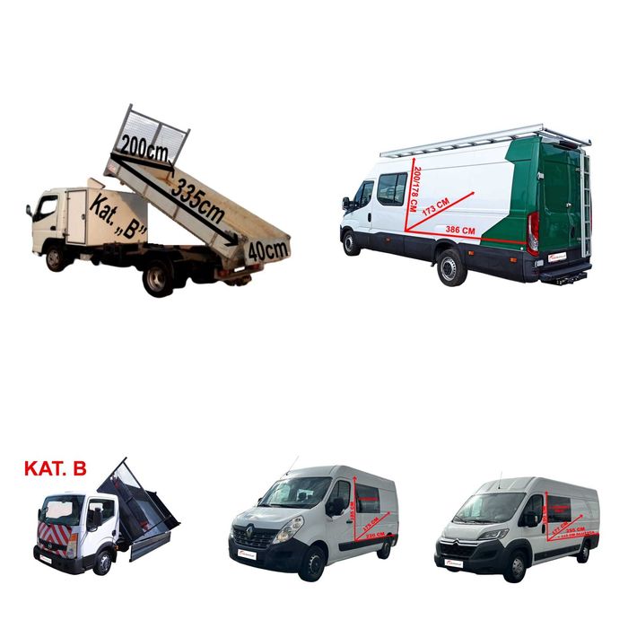 Tani wynajem samochodów dla kurierów, przewoźników