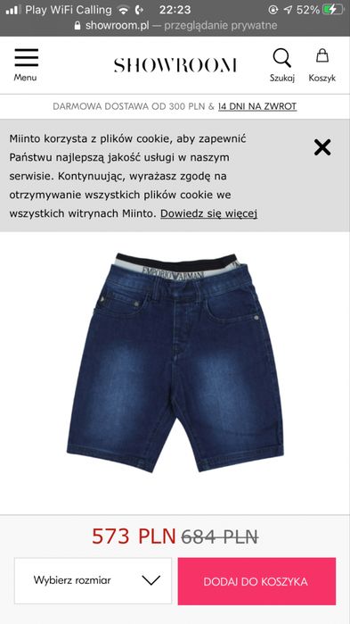 Spodenki Armani oryginalne