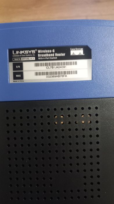 Router linksys wrt54gl
