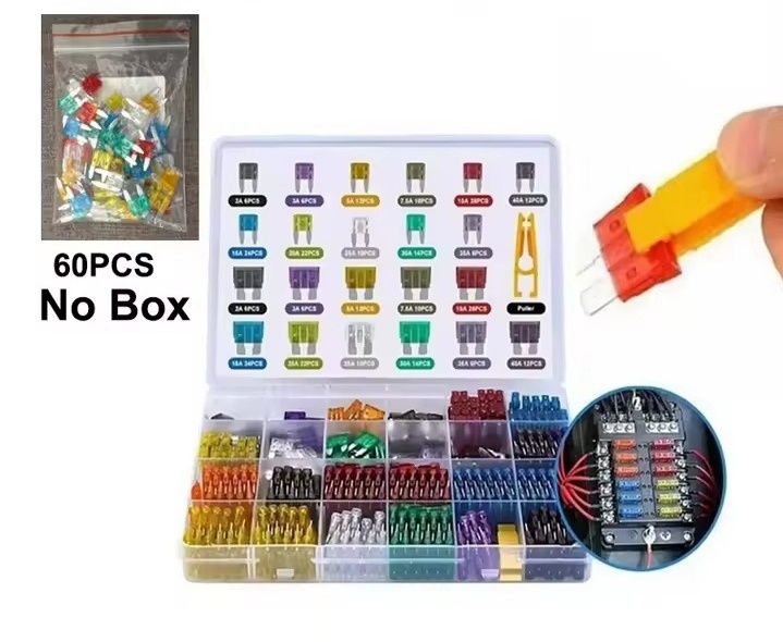 Kit de Fusíveis caixa com 60 fusíveis.