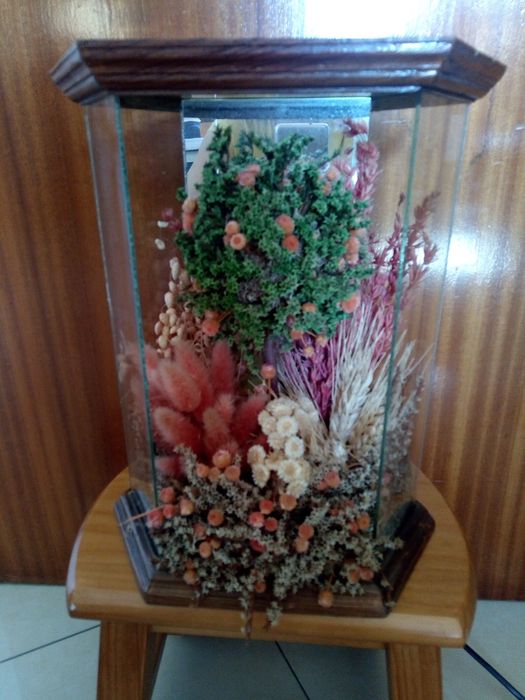 Arranjo floral com luz