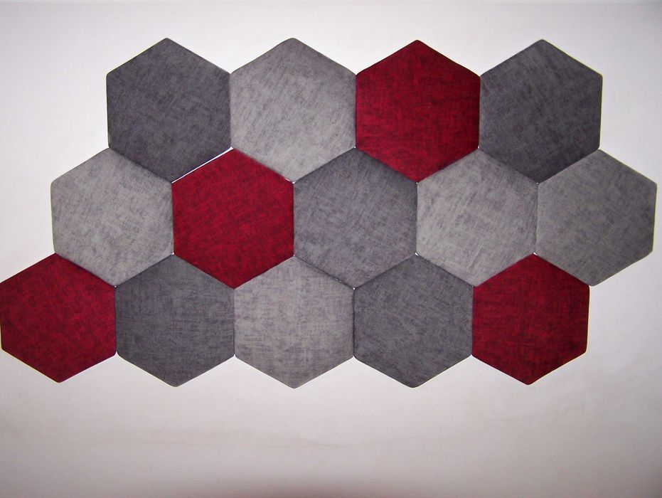 Panele tapicerowane, sześciokątne , plaster miodu, heksagon, 25 cm