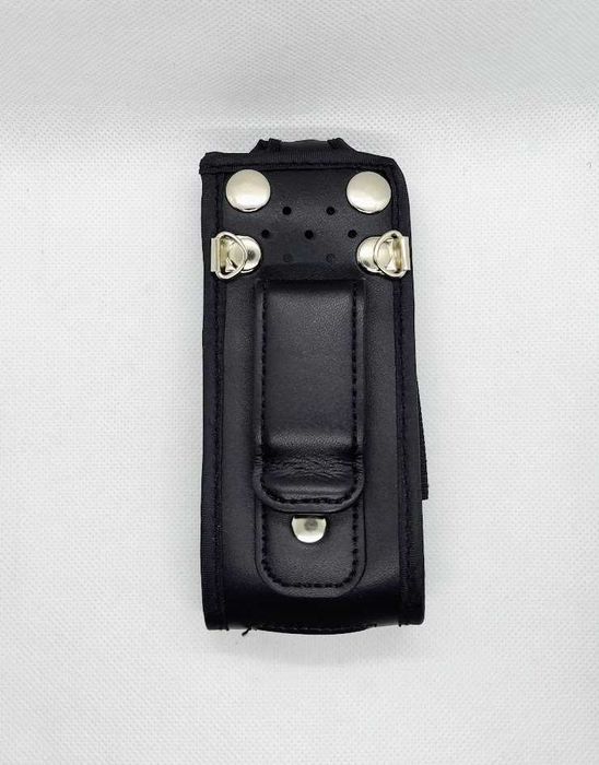 Bolsa pele walkie talkie rádio comunicações