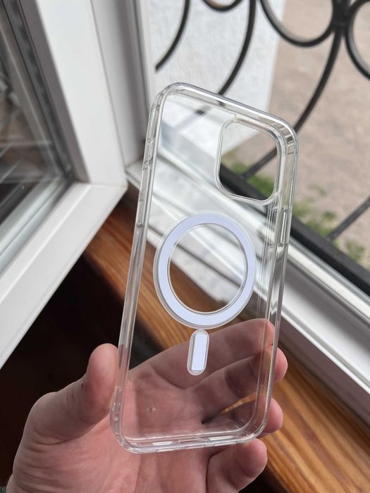 Прозрачный чехол Clear Case iphone 12-15 pro max Magsafe анимация