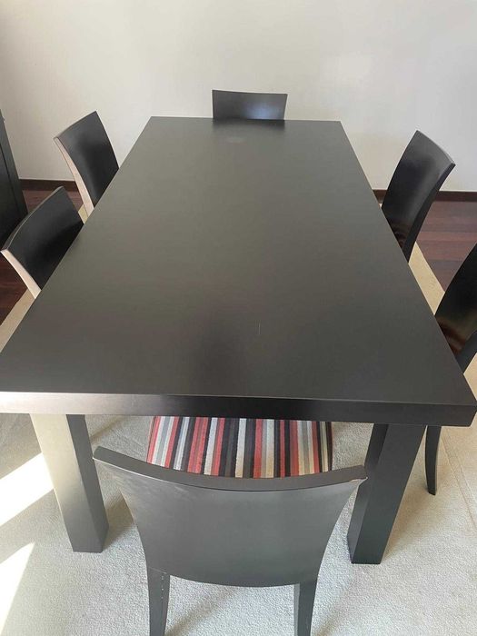Sala de Jantar Completa – Madeira (Cerejeira) lacada
