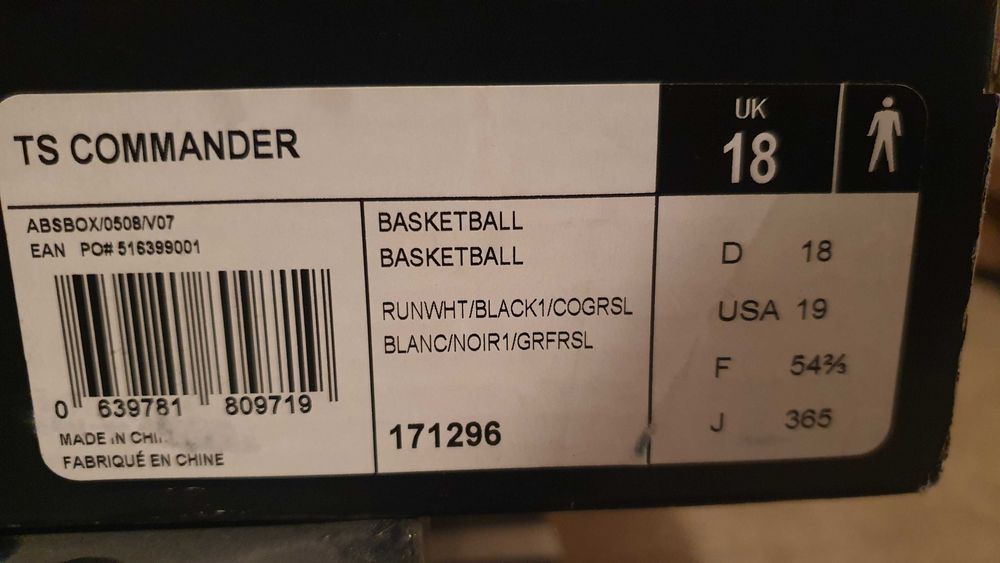 Buty do Koszykówki Adidas TS Commander 171296 roz. 54 2/3