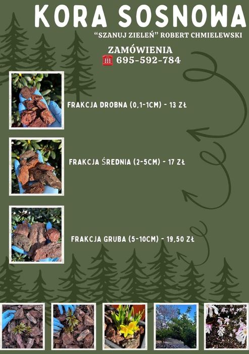 Kora Sosnowa Sortowana ,Wrocław okolice z dostawą