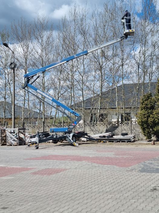 WYNAJEM Podnośnik koszowy na przyczepie 12lub 18