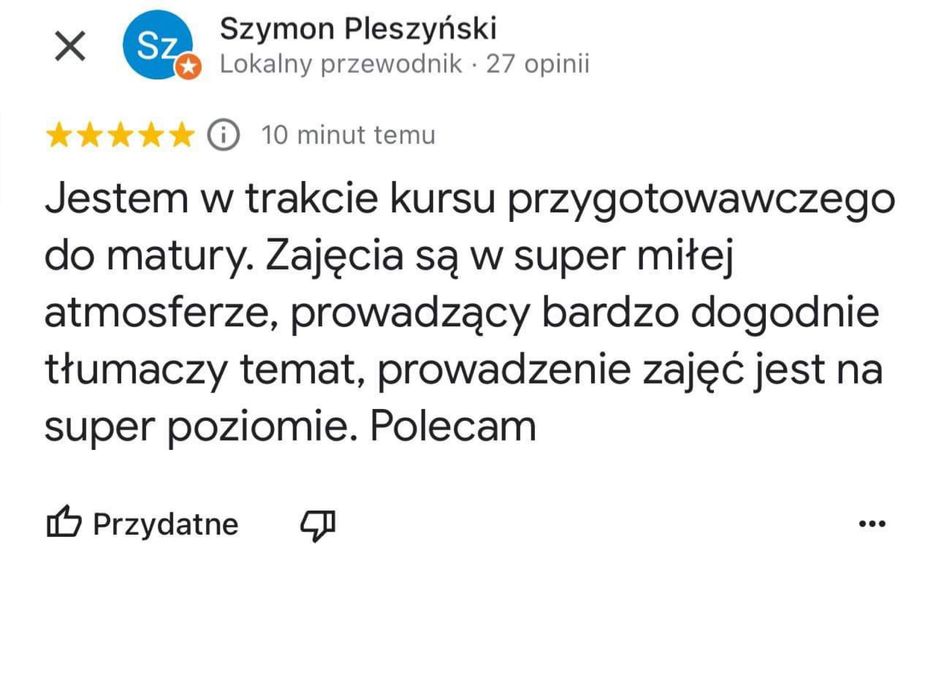 Korepetycje  fizyka z nauczycielem poziom rozszerzony Szkoła Średnia