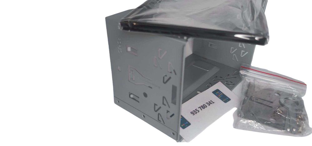 Moldura ARO 2 Fixadores / Adaptador Auto Radio 2DIN Universal Metálica