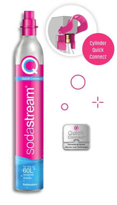 SodaStream nowa butla CO2 różowa quick connect