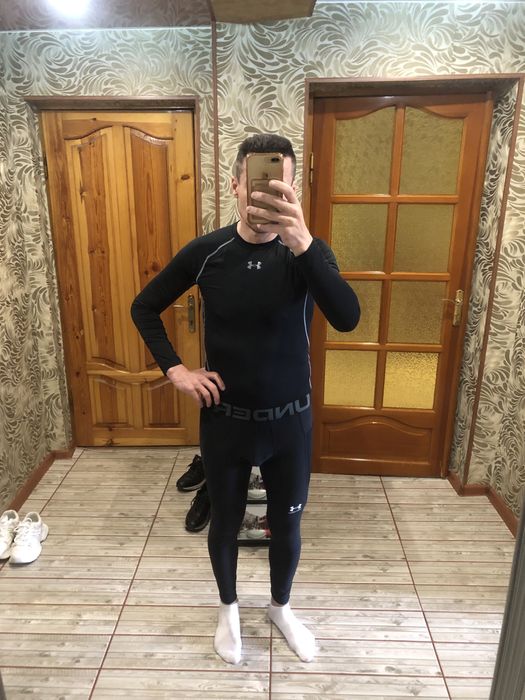 Компрессионные, термо лосины Under Armour с карманом